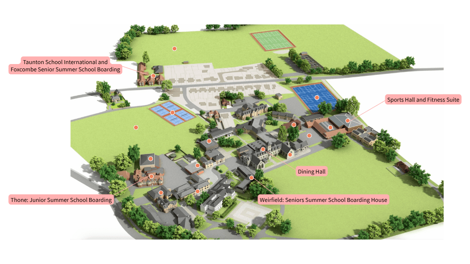 Taunton Summer School Campus map